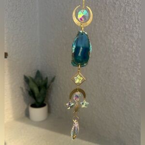 Turquoise Agate Crystal Sun Catcher
